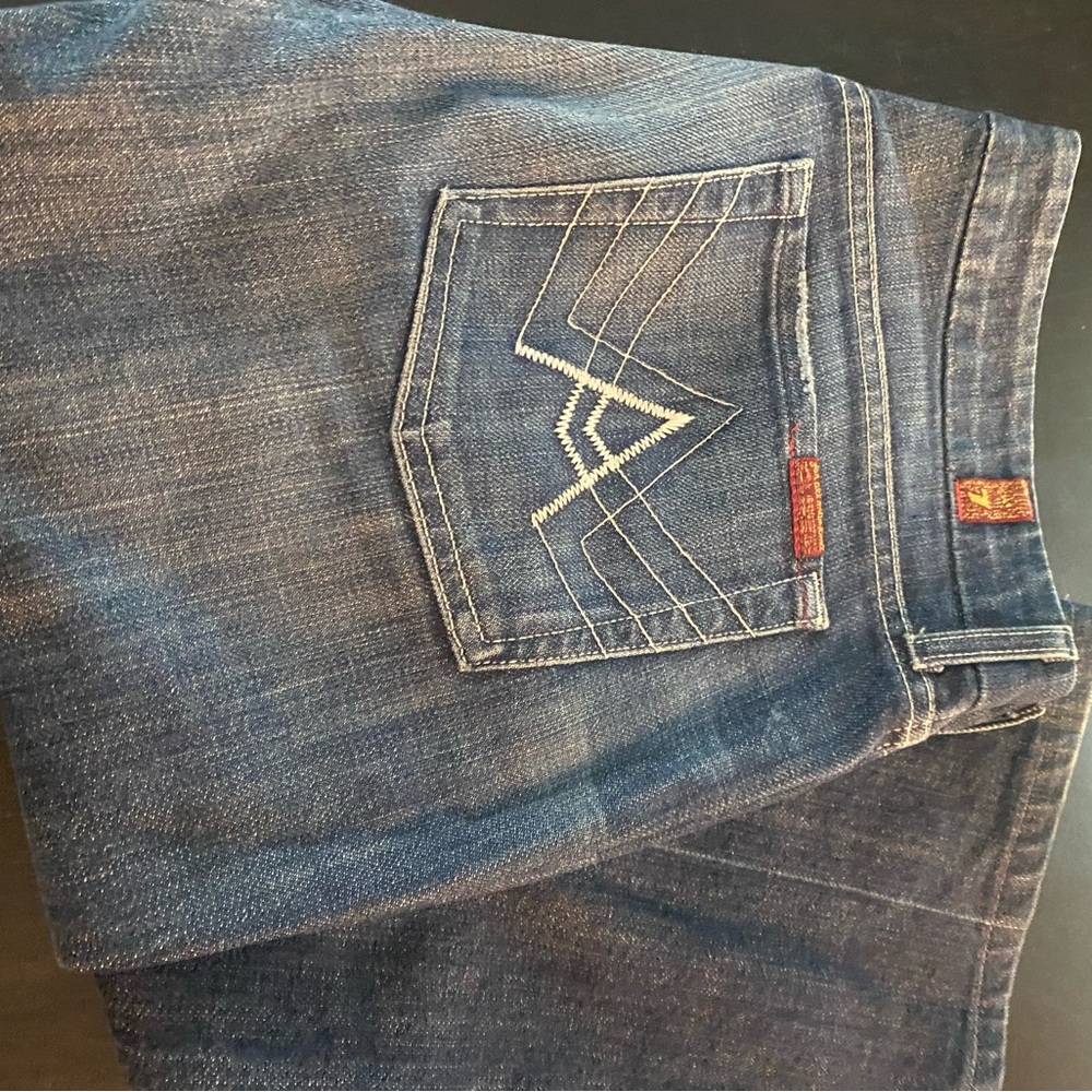 7 For All Mankind Women's Blue Boot Cut Jeans